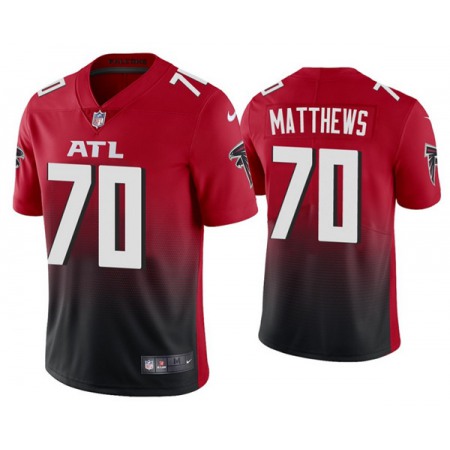 Men's Atlanta Falcons #70 Jake Matthews New Red Vapor Untouchable Limited Stitched Jersey