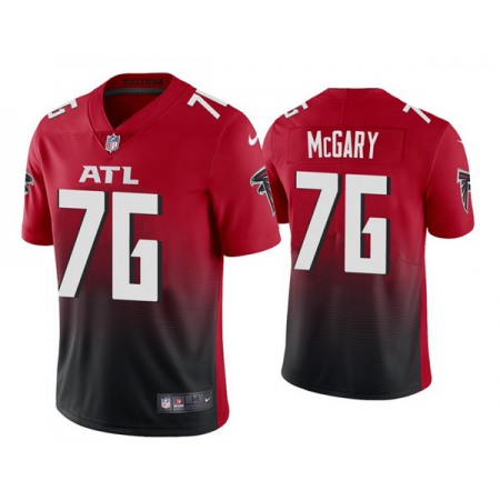 Men's Atlanta Falcons #76 Kaleb McGary New Red Vapor Untouchable Limited Stitched Jersey