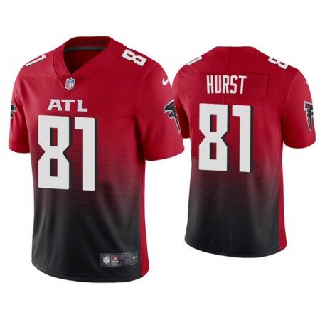 Men's Atlanta Falcons #81 Hayden Hurst New Red Vapor Untouchable Limited Stitched Jersey