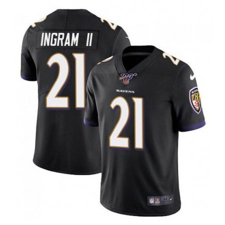 Men's Baltimore Ravens #21 Mark Ingram II Black 2019 100th Season Vapor Untouchable Limited NFL Jersey