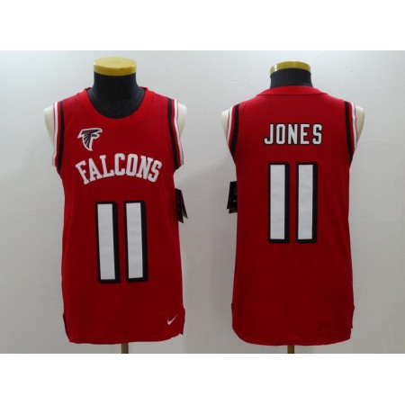 Men's Nike Atlanta Falcons #11 Julio Jones Red Team Color Stitched NFL Limited Tank Top Jersey