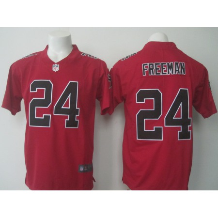 Men's Nike Falcons #24 Devonta Freeman Red Limited Rush Stitched NFL Jersey