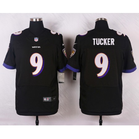 Nike Ravens #9 Justin Tucker Black Men's Stitched NFL New Elite Jersey