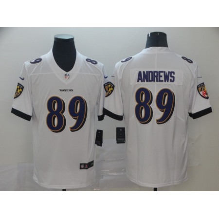 Men's Baltimore Ravens #89 Mark Andrews White Vapor Untouchable Limited NFL Jersey