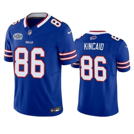 Men's Buffalo Bills #86 Dalton Kincaid Blue 2023 F.U.S.E. With Prem1ere Patch Vapor Untouchable Limited Stitched Football Jersey