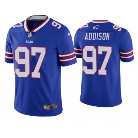 Men's Buffalo Bills #97 Mario Addison Blue Vapor Untouchable Limited Stitched Jersey