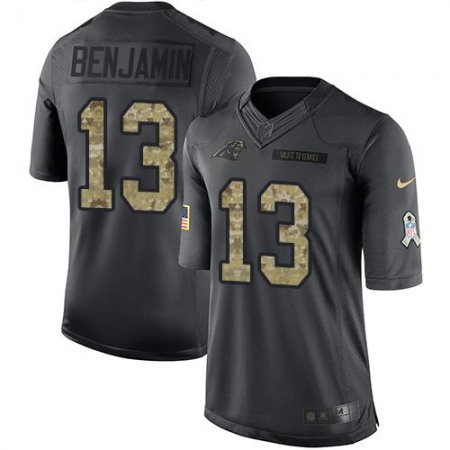 Nike Panthers #13 Kelvin Benjamin Black Men's Stitched NFL Limited 2016 Salute to Service Jersey