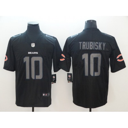 Men's Chicago Bears #10 Mitchell Trubisky 2018 Black Impact Limited Stitched NFL Jersey
