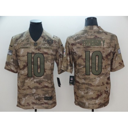 Men's Chicago Bears #10 Mitchell Trubisky 2018 Camo Salute to Service Limited Stitched NFL Jersey