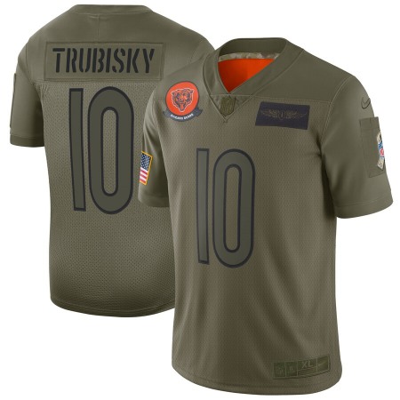 Men's Chicago Bears #10 Mitchell Trubisky 2019 Camo Salute To Service Limited Stitched NFL Jersey
