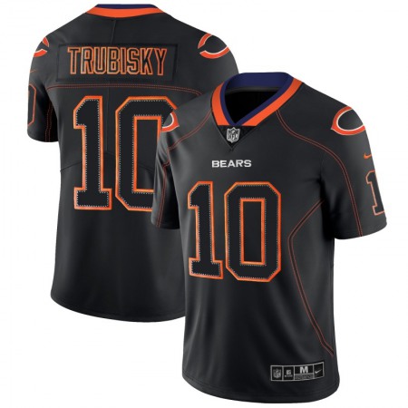 Men's Chicago Bears #10 Mitchell Trubisky Black 2018 Lights Out Color Rush Limited Stitched NFL Jersey
