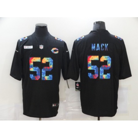 Men's Chicago Bears #52 Khalil Mack Black Crucial Catch Limited Stitched Jersey