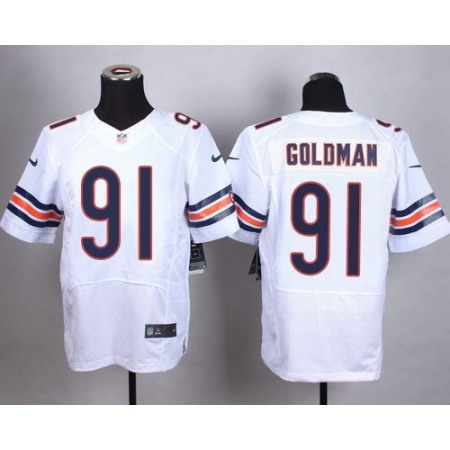 Nike Bears #91 Eddie Goldman White Men's Stitched NFL Elite Jersey