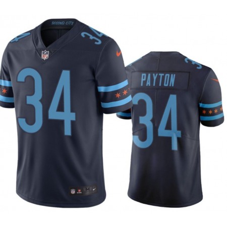 Men's Chicago Bears #34 Walter Payton Navy 2019 City Edition Limited Stitched NFL Jersey