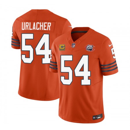 Men's Chicago Bears #54 Brian Urlacher Orange 2023 F.U.S.E. With 4-star C Patch Throwback Limited Stitched Football Jersey
