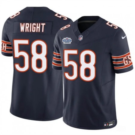 Men's Chicago Bears #58 Darnell Wright Navy 2023 F.U.S.E. With Prem1ere Patch Vapor Untouchable Limited Stitched Football Jersey