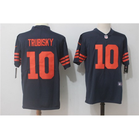 Men's Nike Chicago Bears #10 Mitchell Trubisky Navy Blue Alternate Stitched NFL Vapor Untouchable Limited Jersey