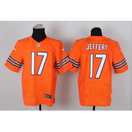 Nike Bears #17 Alshon Jeffery Orange Alternate Men's Stitched NFL Elite Jersey