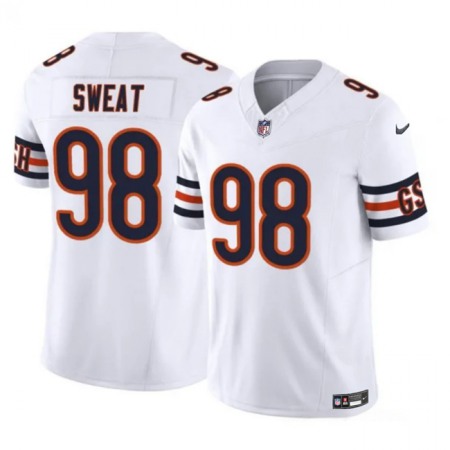 Men's Chicago Bears #98 Montez Sweat White 2023 F.U.S.E. Vapor Stitched Football Jersey