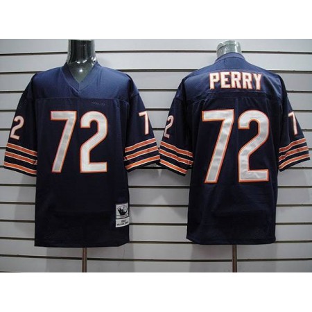 Mitchell & Ness Bears #72 William Perry Blue Stitched Throwback NFL Jersey