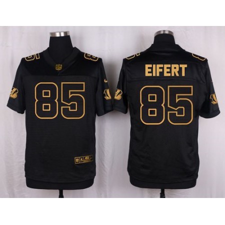 Nike Bengals #85 Tyler Eifert Black Men's Stitched NFL Elite Pro Line Gold Collection Jersey