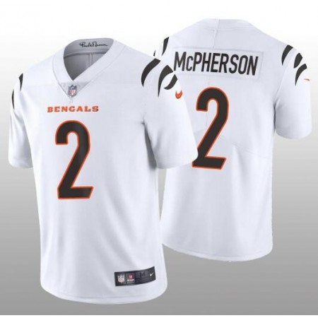 Men's Cincinnati Bengals #2 Evan McPherson White Vapor Untouchable Limited Stitched Jersey