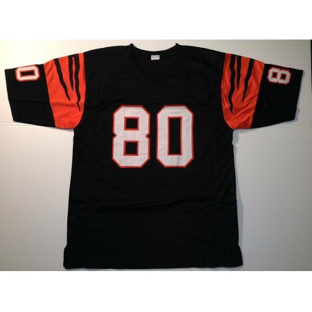 Men's Cincinnati Bengals #80 Cris Collinsworth Black Throwback Stitched Jersey