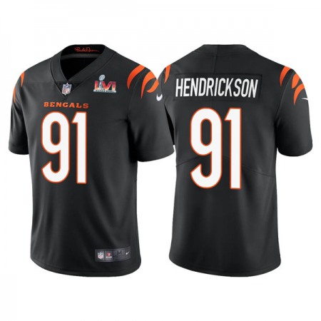 Men's Cincinnati Bengals #91 Trey Hendrickson 2022 Black Super Bowl LVI Vapor Limited Stitched Jersey