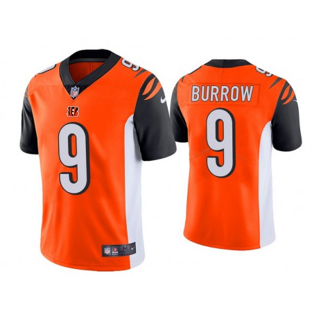 Men's Cincinnati Bengals #9 Joe Burrow Orange Vapor Untouchable Limited Stitched NFL Jersey