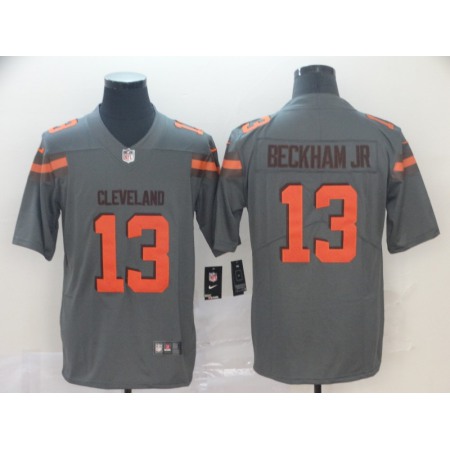 Men's Cleveland Browns #13 Odell Beckham Jr. Gray Inverted Legend Stitched NFL Jersey