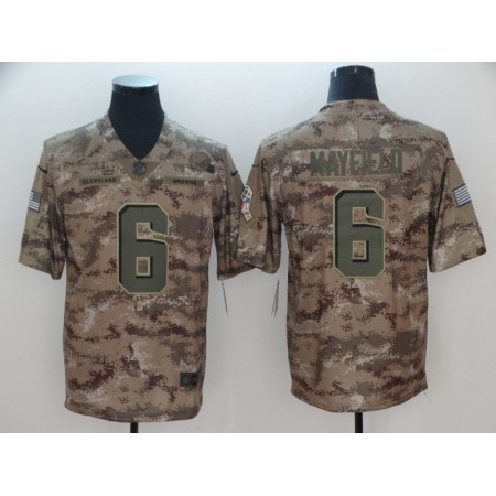 Men's Cleveland Browns #6 Baker Mayfield 2018 Camo Salute to Service Limited Stitched NFL Jersey