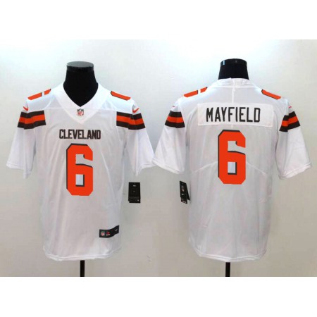 Men's Cleveland Browns #6 Baker Mayfield White 2018 NFL Draft Vapor Untouchable Limited Stitched Jersey