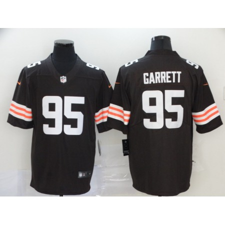 Men's Cleveland Browns #95 Myles Garrett New Brown Vapor Untouchable Limited Stitched Jersey