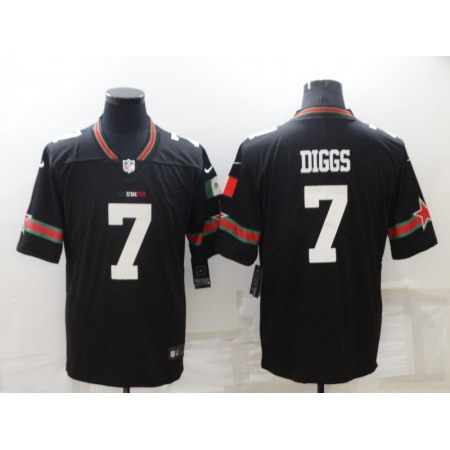 Men's Dallas Cowboys #7 Trevon Diggs Black Mexico Stitched Jersey