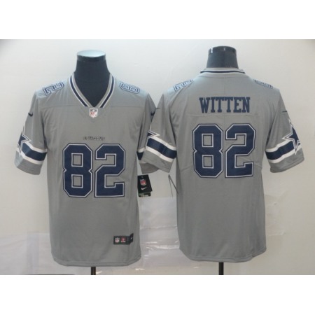 Men's Dallas Cowboys #82 Jason Witten Gray Inverted Legend Stitched NFL Jersey