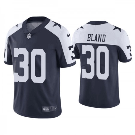 Men's Dallas Cowboys #30 DaRon Bland White/Navy Vapor Limited Stitched Jersey