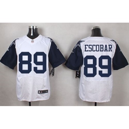 Nike Cowboys #89 Gavin Escobar White Men's Stitched NFL Elite Rush Jersey