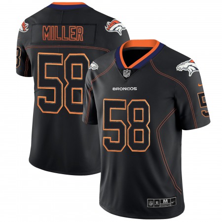 Men's Denver Broncos #58 Von Miller Black 2018 Lights Out Color Rush NFL Limited Jersey