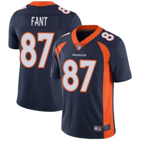 Men's Denver Broncos #87 Noah Fant Navy Vapor Untouchable Limited Stitched Jersey