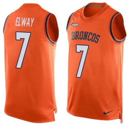 Nike Broncos #7 John Elway Orange Team Color Men's Stitched NFL Limited Tank Top Jersey