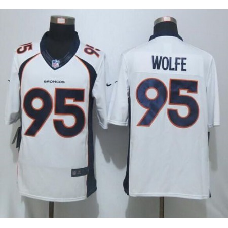 Nike Broncos #95 Derek Wolfe White Men's Stitched NFL New Limited Jersey