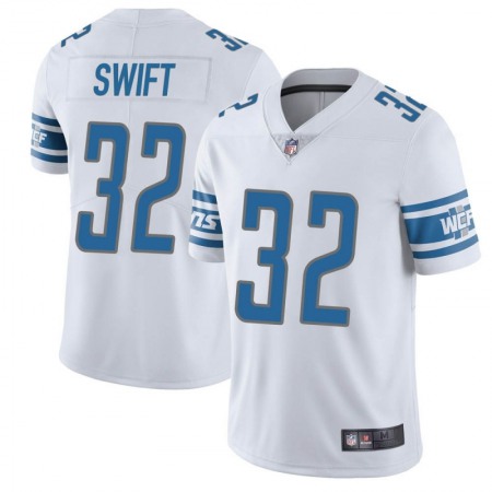 Men's Detroit Lions #32 D'Andre Swift White Vapor Untouchable Limited Stitched NFL Jersey