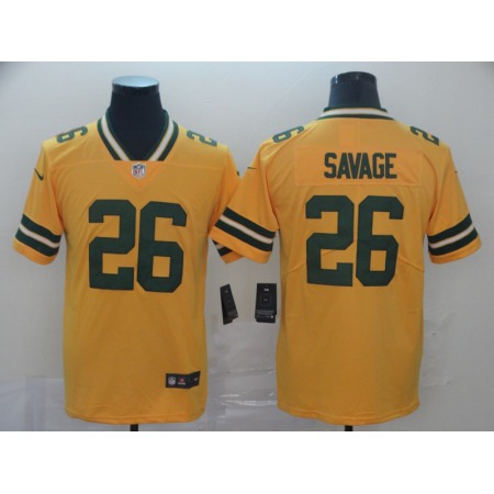 Men's Green Bay Packers #26 Darnell Savage Gold Inverted Legend Stitched NFL Jersey