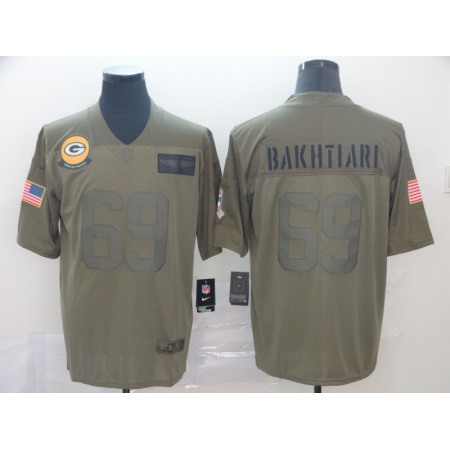 Men's Green Bay Packers #69 David Bakhtiari 2019 Camo Salute To Service Limited Stitched NFL Jersey