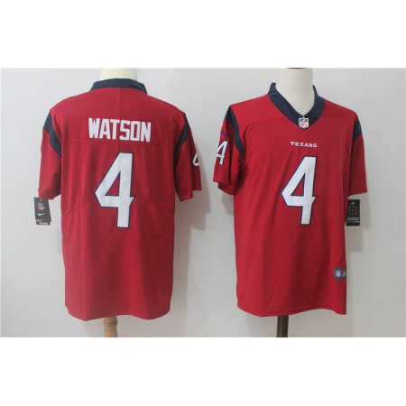 Men's Nike Houston Texans #4 Deshaun Watson Red Alternate Stitched NFL Vapor Untouchable Limited Jersey
