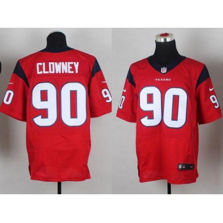 Nike Texans #90 Jadeveon Clowney Red Alternate Men's Stitched NFL Elite Jersey