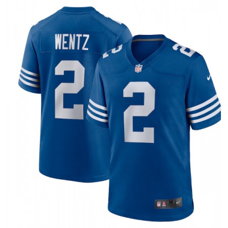 Men's Indianapolis Colts #2 Carson Wentz Royal 2021 Limited Stitched Jersey