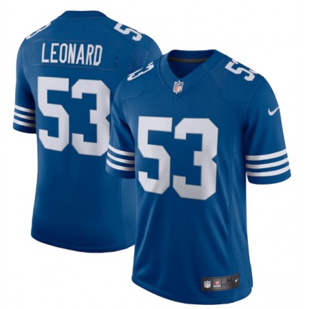 Men's Indianapolis Colts #53 Darius Leonard Royal 2021 Limited Stitched Jersey