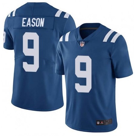 Men's Indianapolis Colts #9 Jacob Eason Blue Stitched Jersey