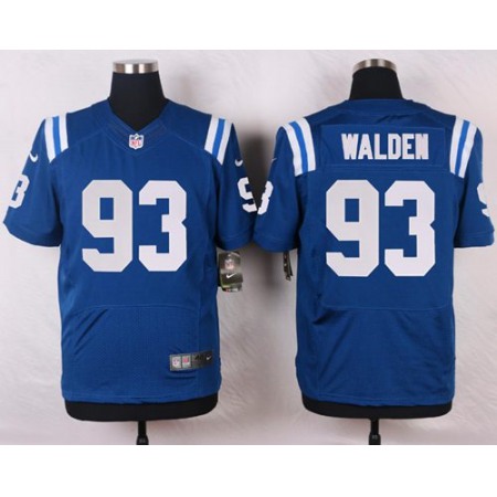 Nike Colts #93 Erik Walden Royal Blue Team Color Men's Stitched NFL Elite Jersey